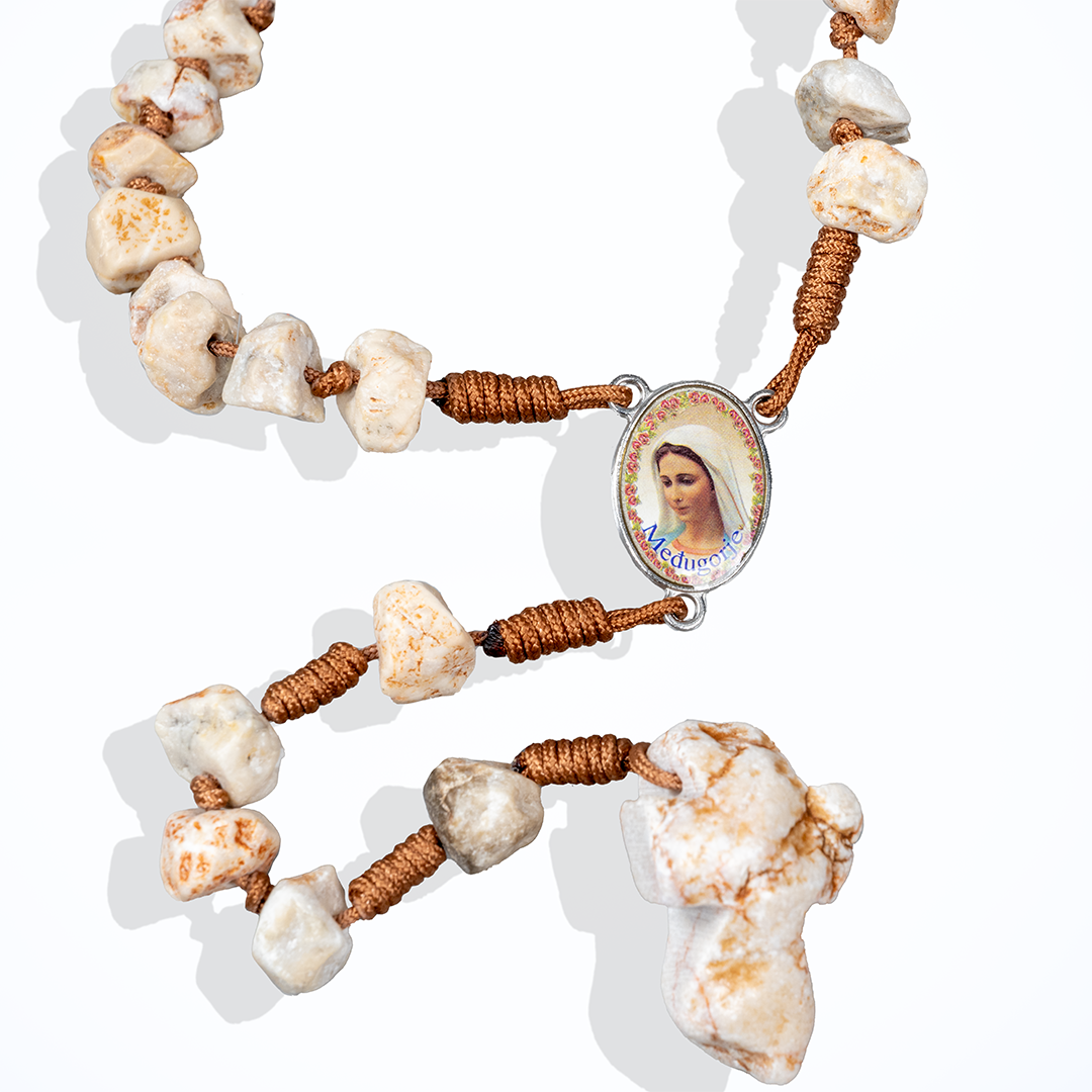 Alternative view of Rosario da parete Pietra della Collina delle Apparizioni di Medjugorje